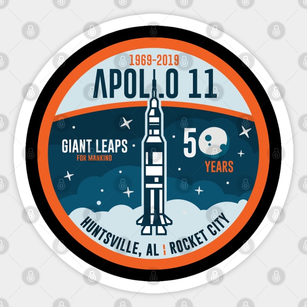 Rocket City - Apollo Celebration Sticker by zacrizy